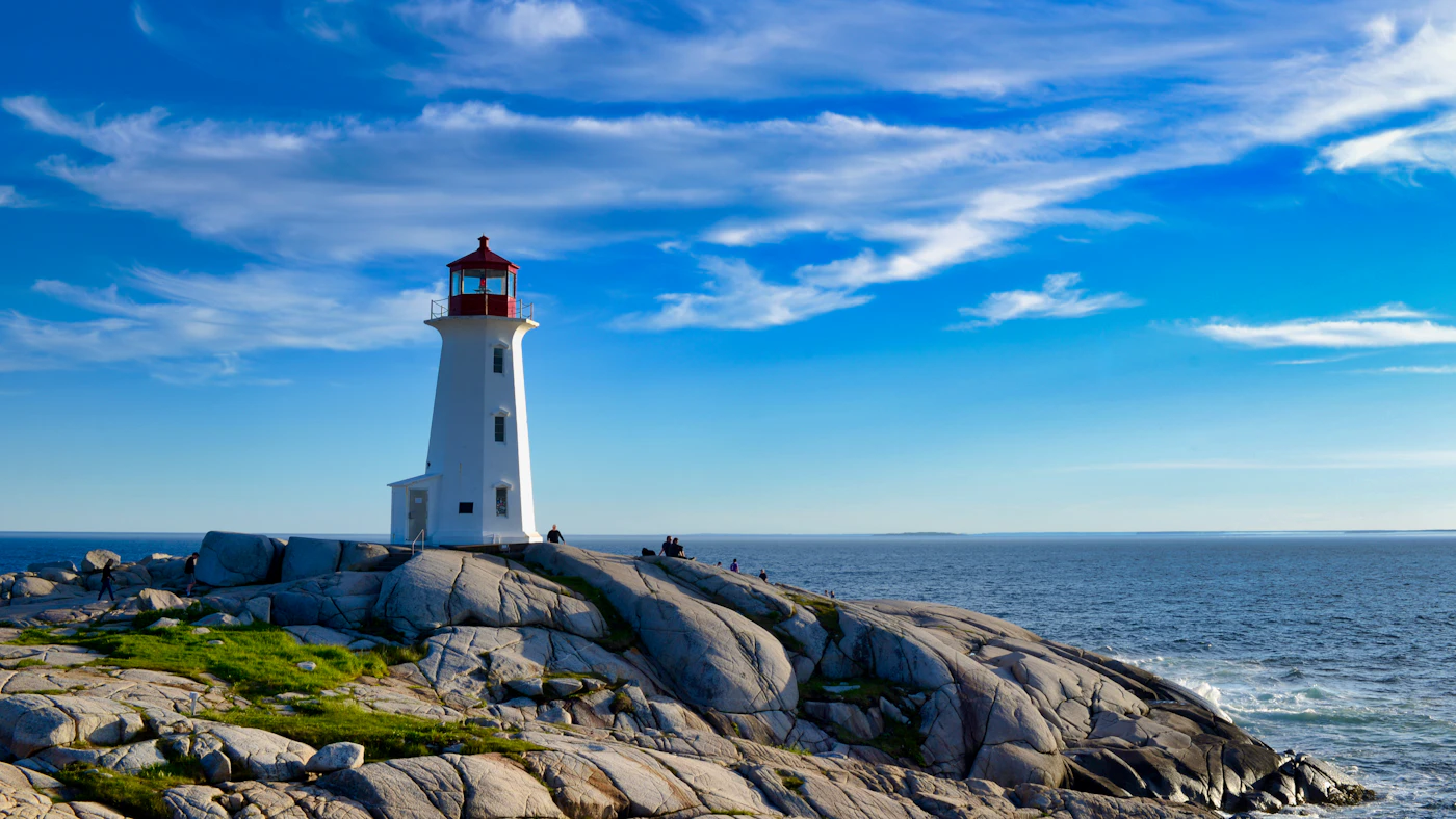 Peggy’s Cove lighthouse on the Atlantic coast