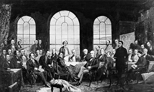 Les Pères de la Confédération — tableau historique de Robert Harris