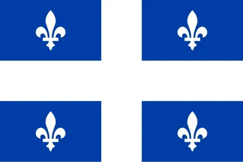 Drapeau du Québec avec les fleurs de lys