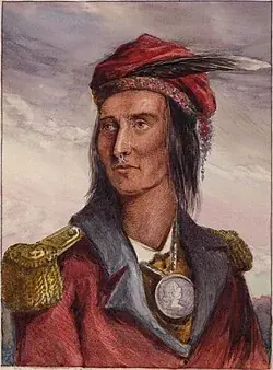Later artistic depiction of Tecumseh