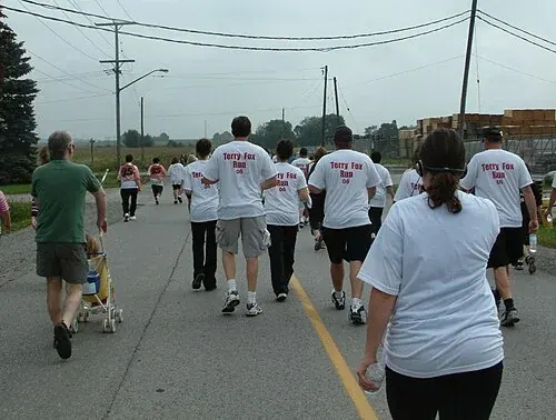 Participants à la Journée Terry Fox à Bowmanville, Ontario, en 2006